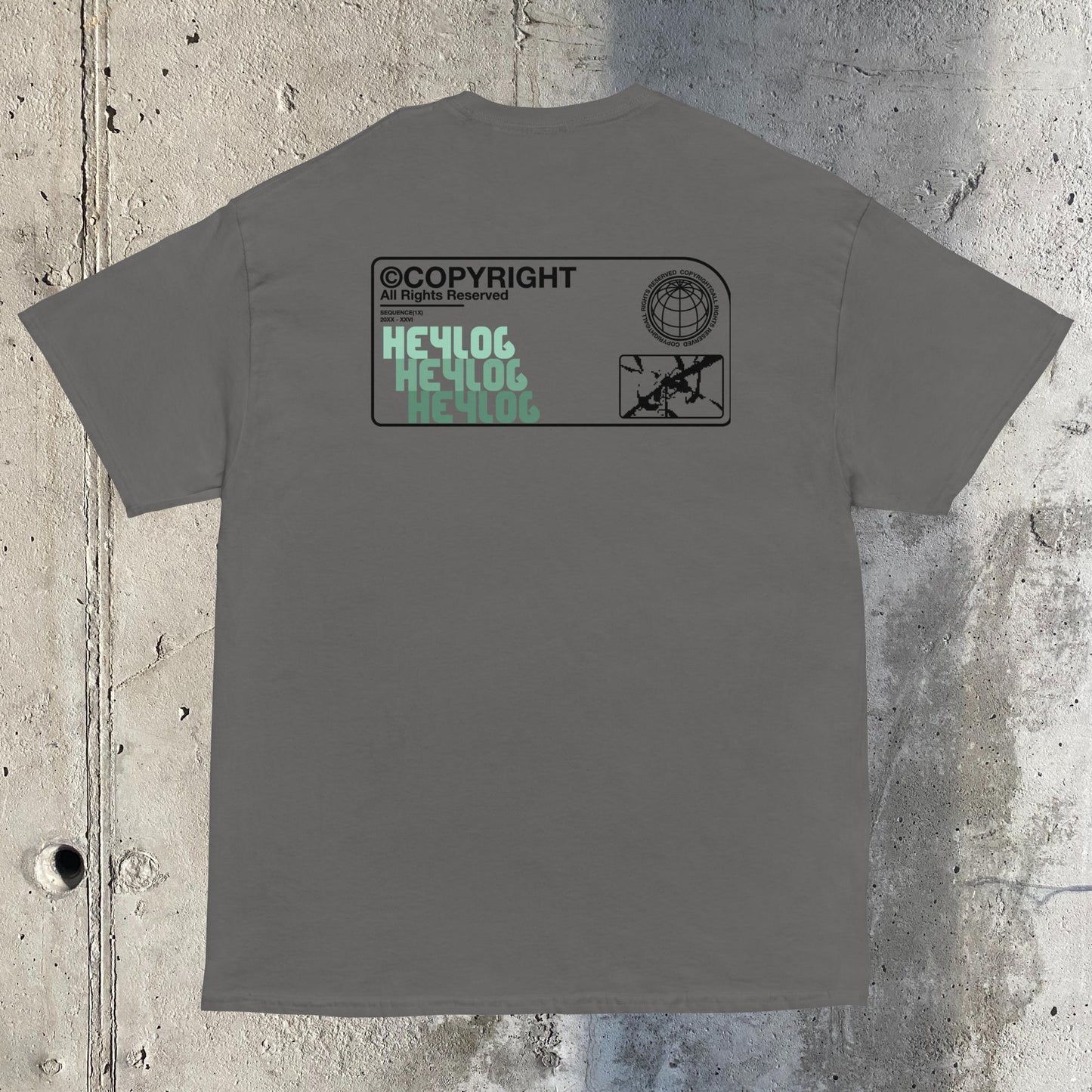 heylog copyright t-shirt