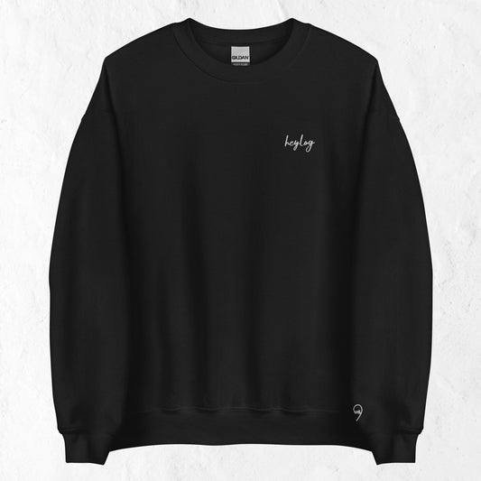 heylog embroidered script sweater